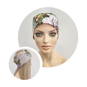 2 in 1 HatBand Nude floral