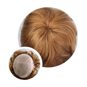 Premium Russian hair Toupee virgin Auburn color 8x9