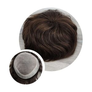 Premium Russian hair Toupee 8x8 Chocolate brown