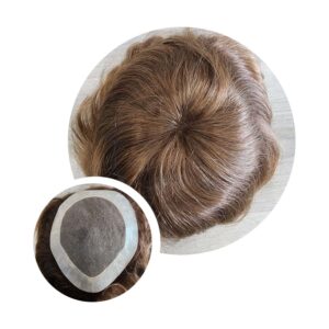 Premium Russian hair Toupee 6x7 dark blonde