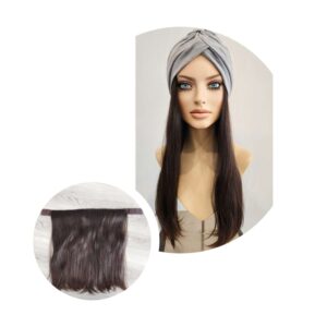 Hat band wig Virgin Russian hair 19"