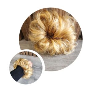 Russian hair curly blonde hair scrunchie