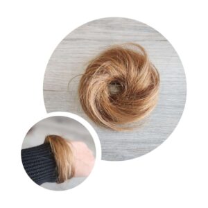 Premium Russian hair strawberry blonde thin hair scrunchie