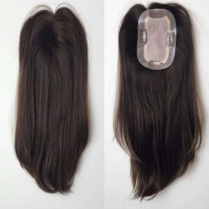 Premium Russian hair Mono topper 5*x3*, Chocolate brown 15"
