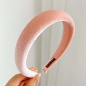 Velvet wide headband - Pink