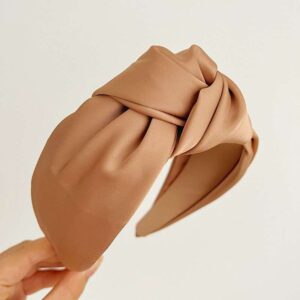 Faux leather headband - peach