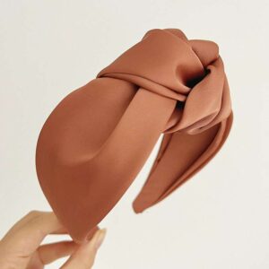 Faux leather headband- Orange