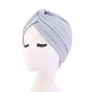 Turban style soft hat - Grey
