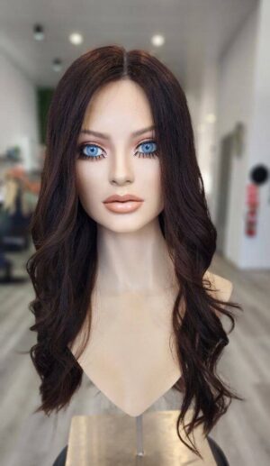 Human hair lace top wig