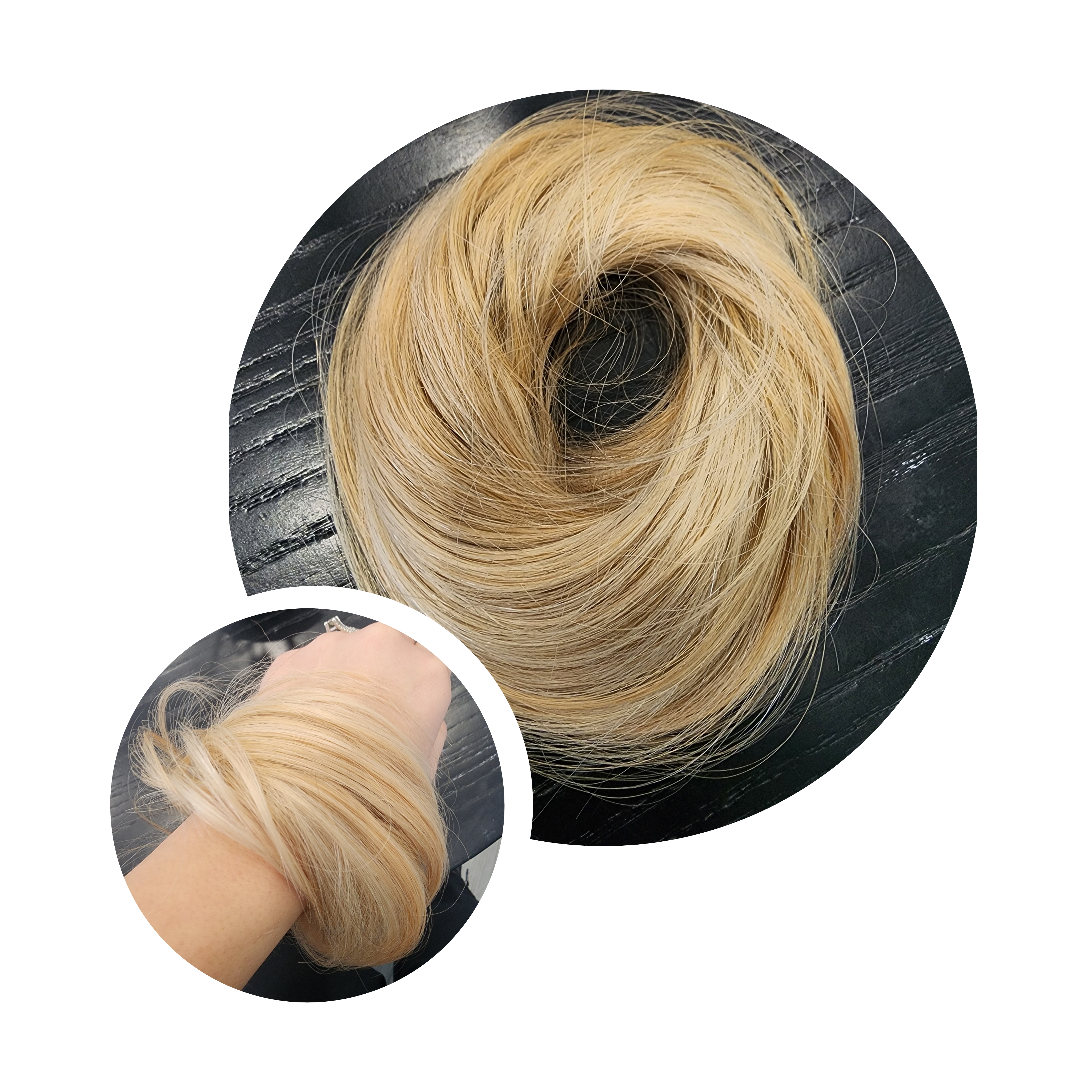 Remy hair warm blonde scrunchie