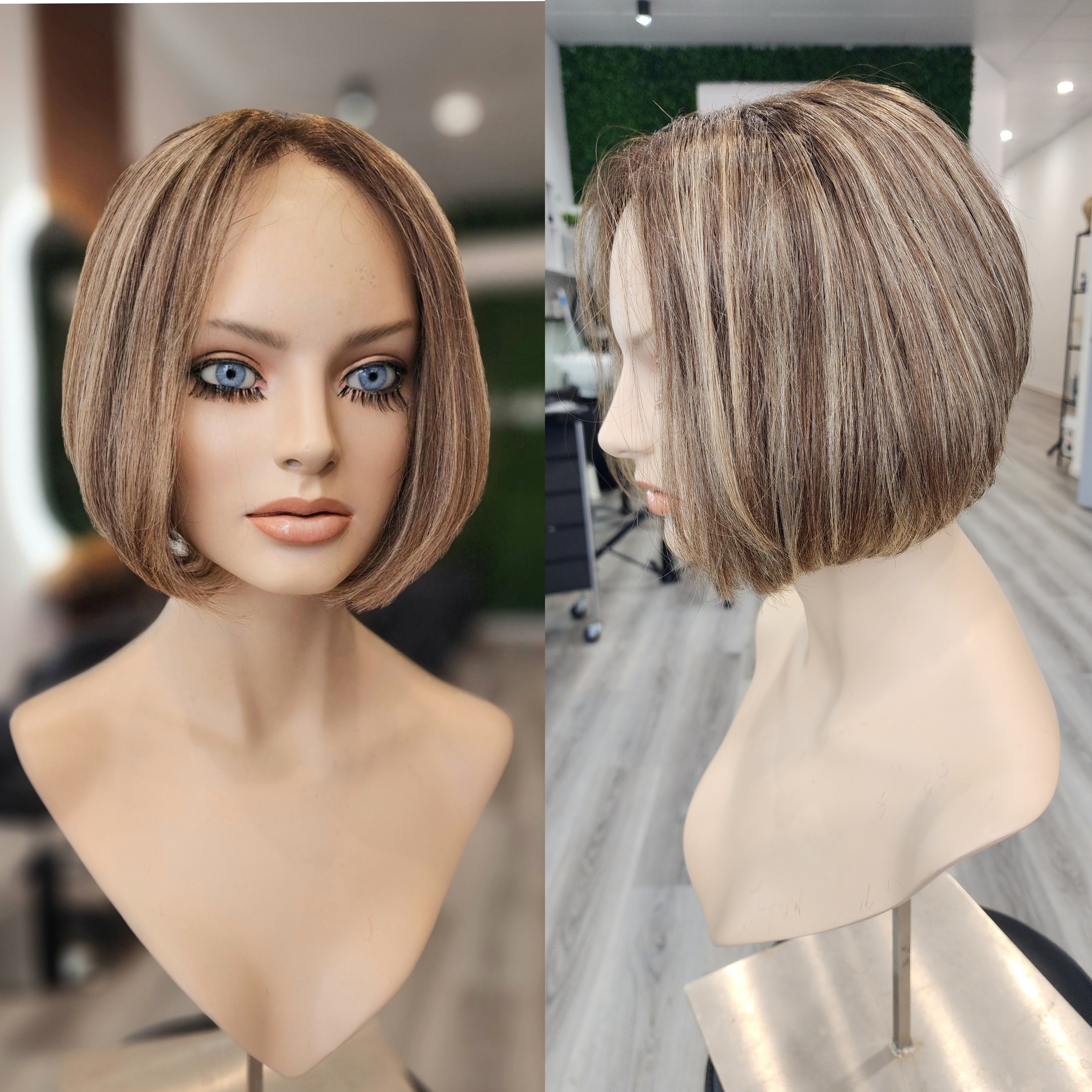 Premium Russian hair lace top bob style