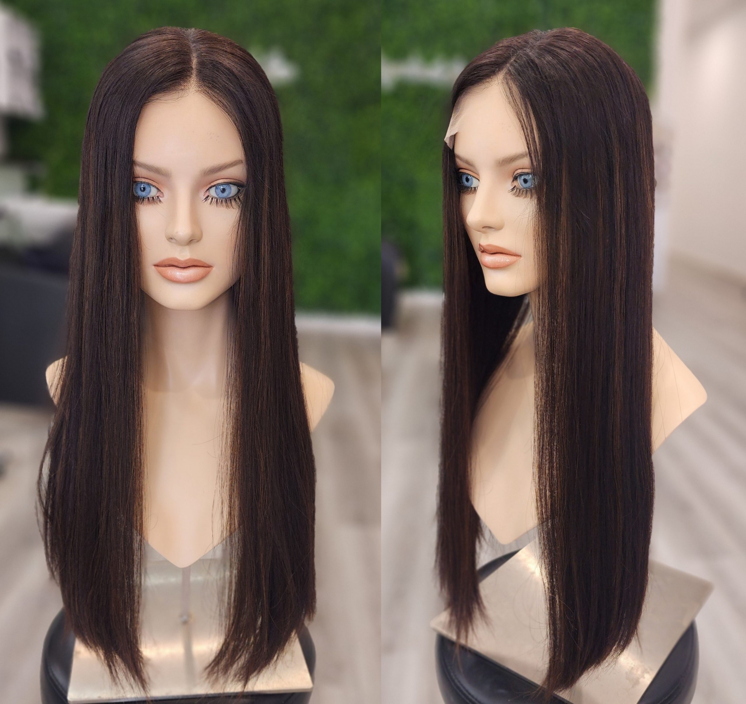 HUMAN HAIR LACE TOPPER, 25" STRAIGHT