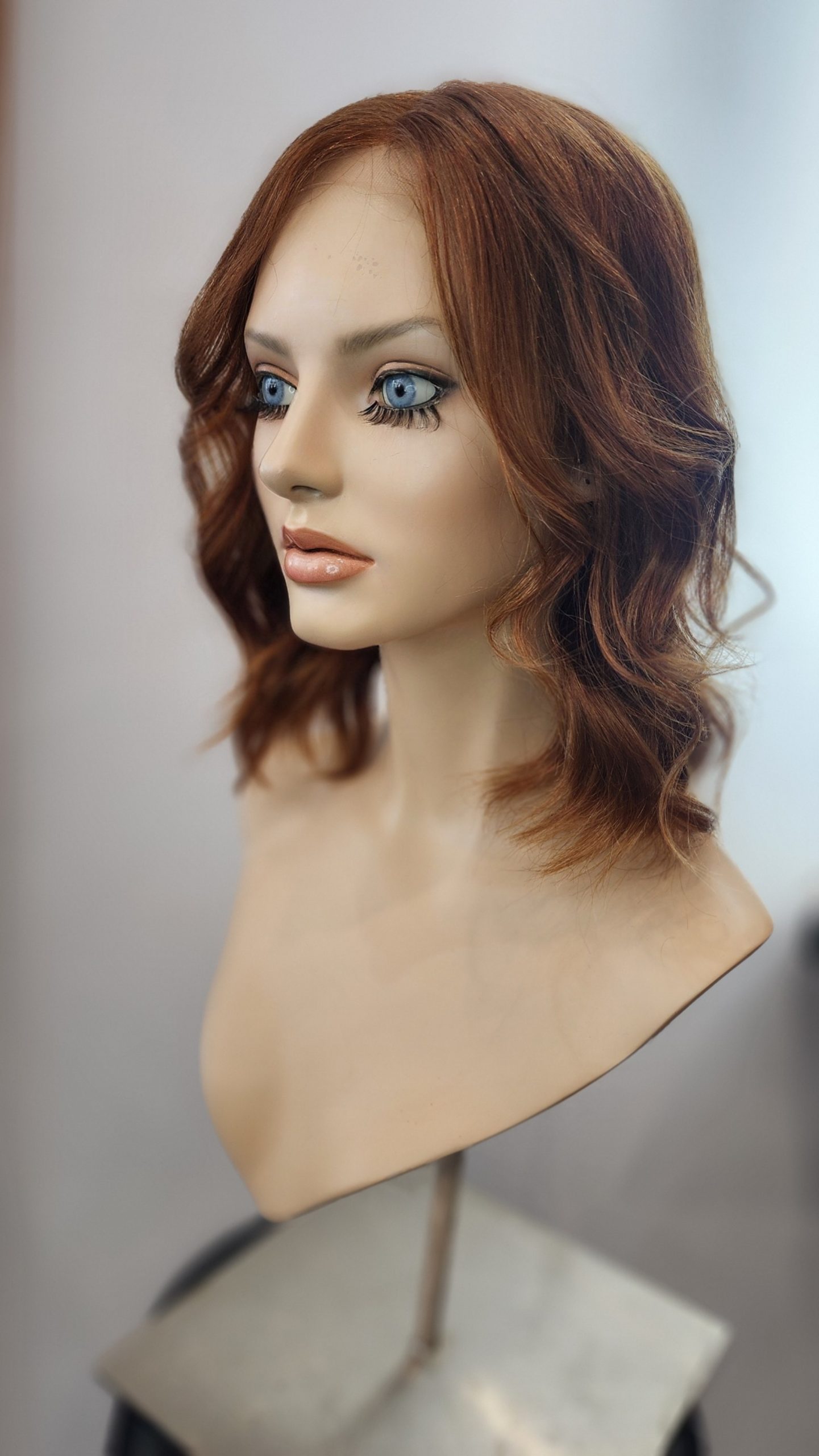 PREMIUM RUSSIAN HAIR LACE TOP, AUBURN WIG